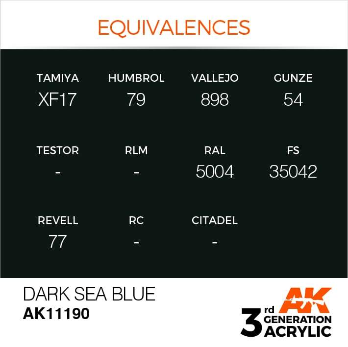 AK Acrylic 3G - Dark Sea Blue ( AK11190 )