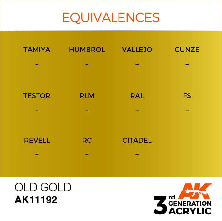 AK Acrylic 3G Metallic - Old Gold ( AK11192 )