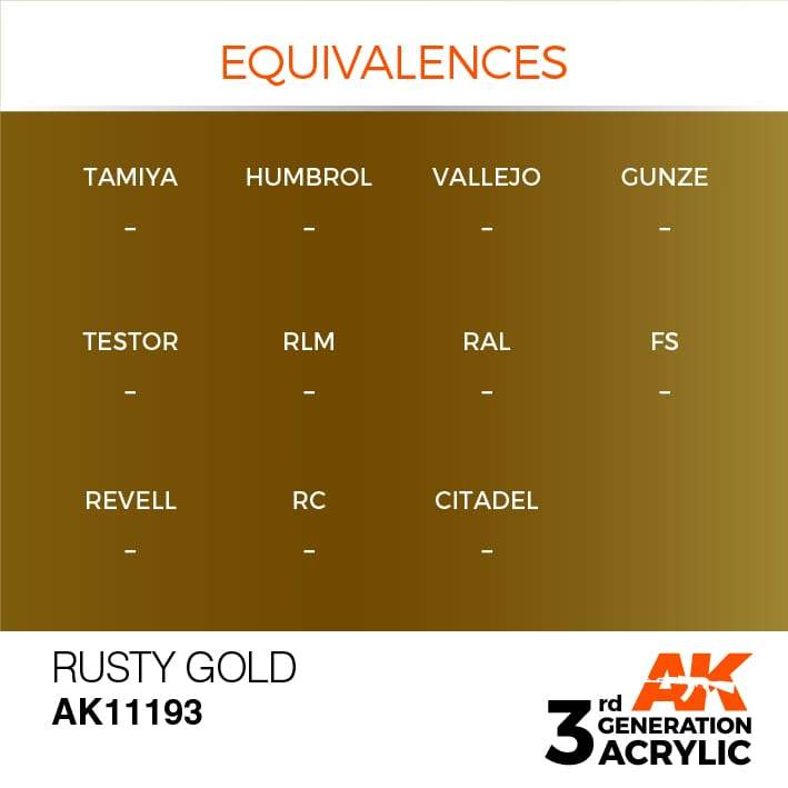 AK Acrylic 3G Metallic - Rusty Gold ( AK11193 )