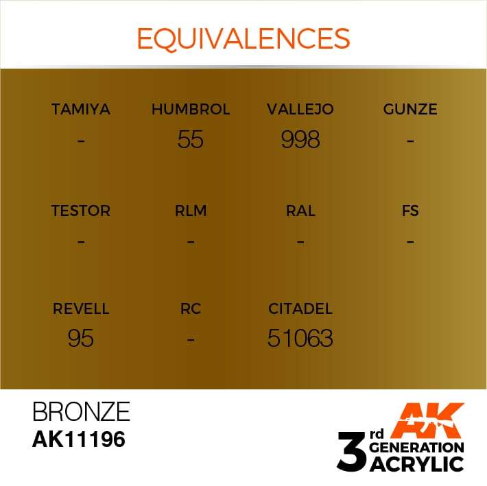 AK Acrylic 3G Metallic - Bronze ( AK11196 )