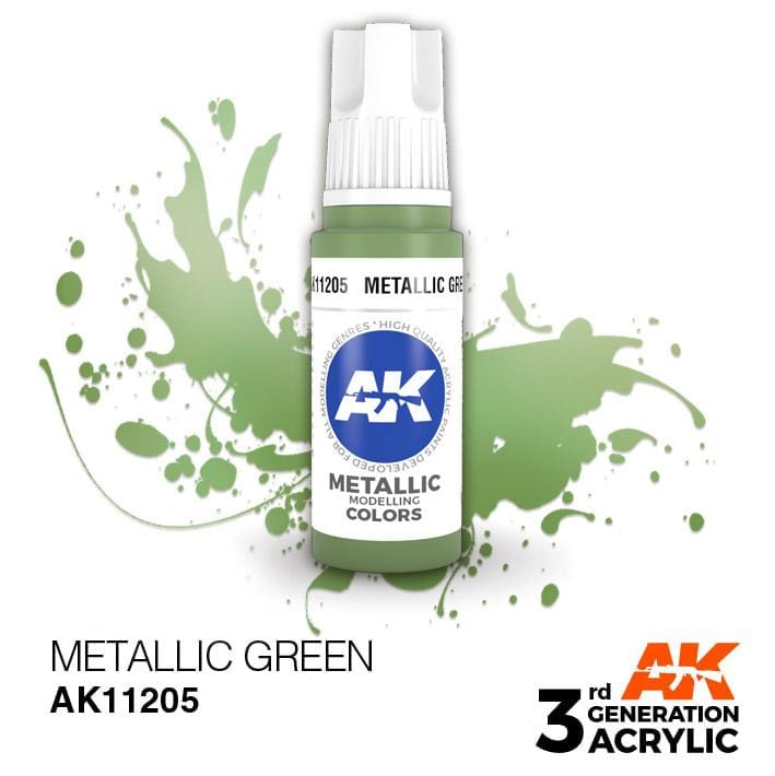 AK Acrylic 3G Metallic - Metallic Green ( AK11205 )