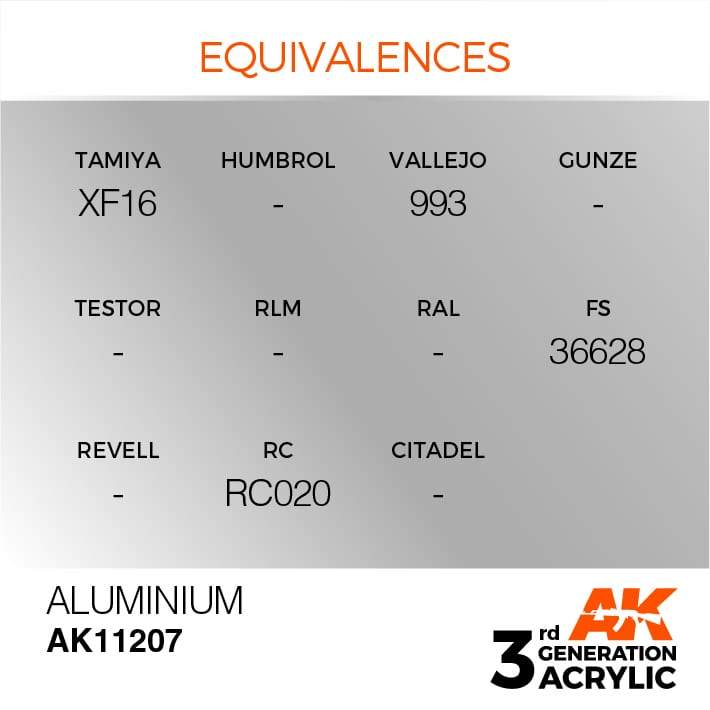 AK Acrylic 3G Metallic - Aluminium ( AK11207 )