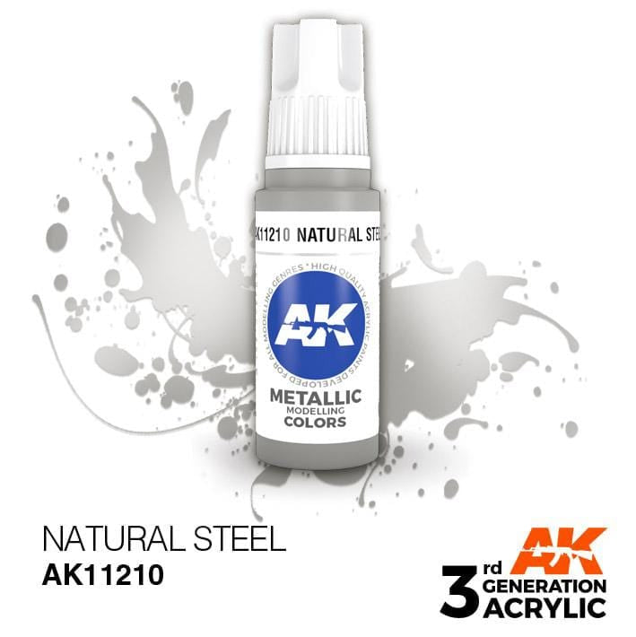 AK Acrylic 3G Metallic - Natural Steel ( AK11210 )