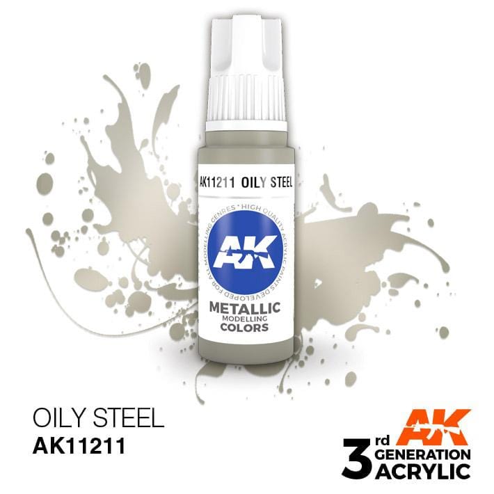 AK Acrylic 3G Metallic - Oily Steel ( AK11211 )