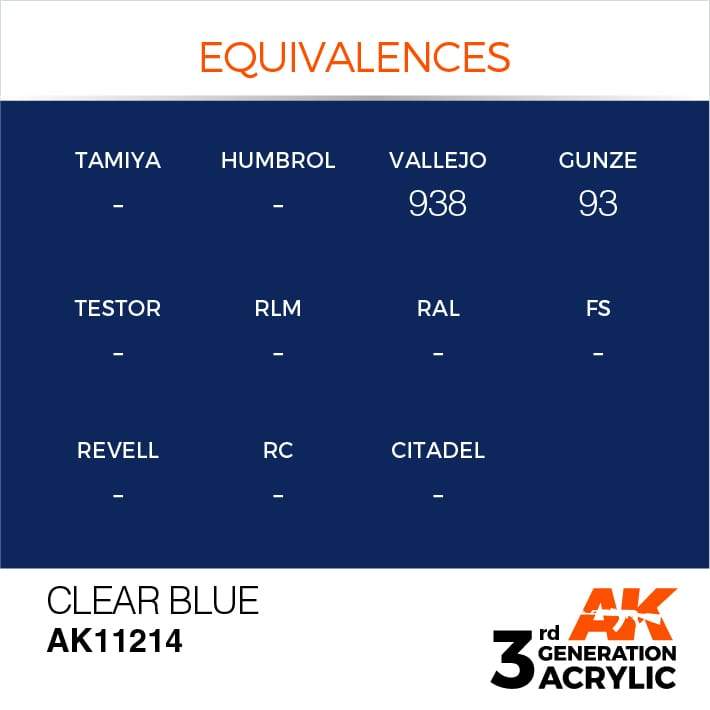 AK Acrylic 3G - Clear Blue ( AK11214 )