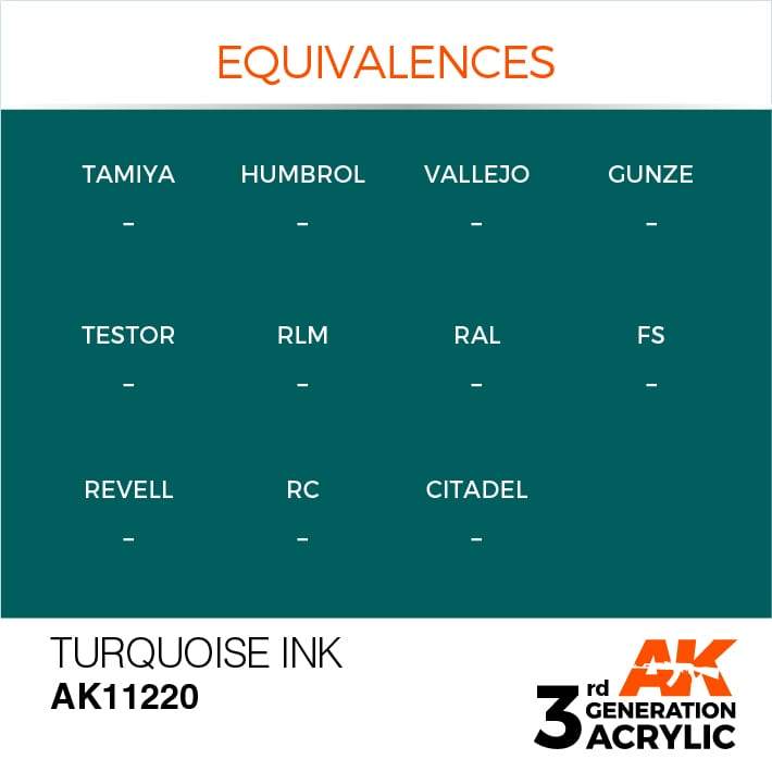 AK Acrylic 3G Ink - Turquoise ( AK11220 )
