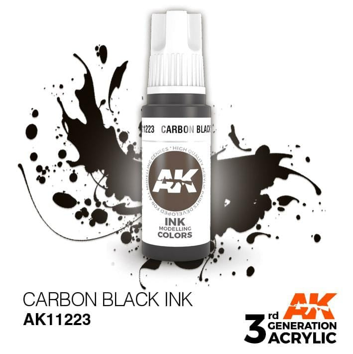AK Acrylic 3G Ink - Carbon Black ( AK11223 )