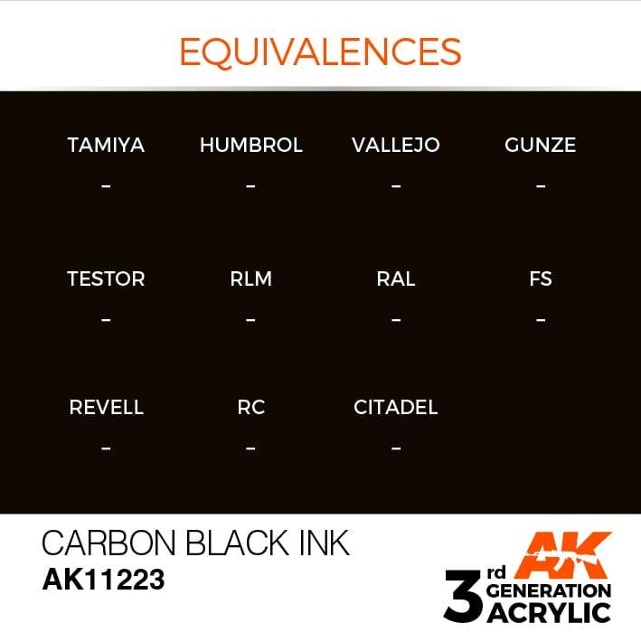 AK Acrylic 3G Ink - Carbon Black ( AK11223 )