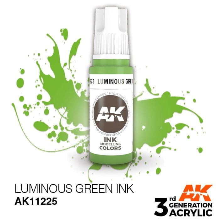 AK Acrylic 3G Ink - Luminous Green ( AK11225 )