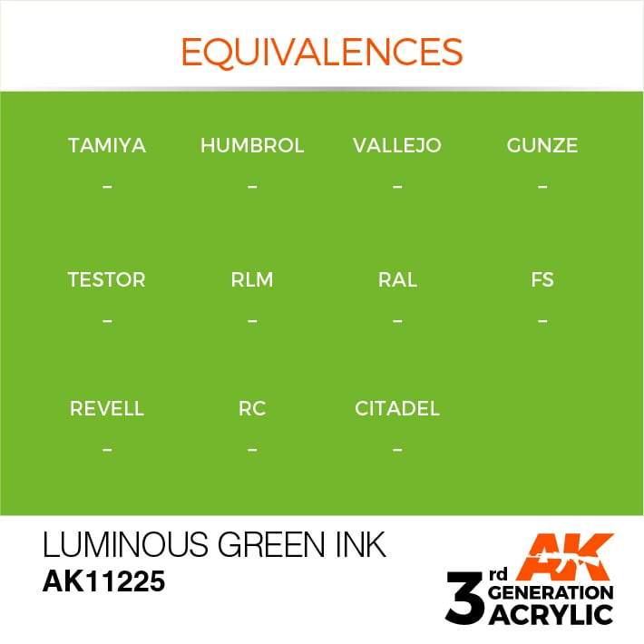 AK Acrylic 3G Ink - Luminous Green ( AK11225 )