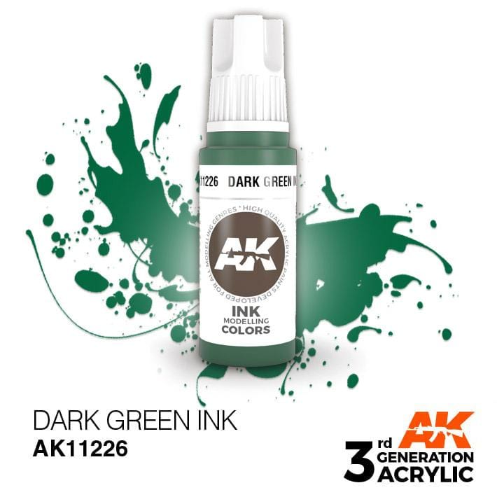 AK Acrylic 3G Ink - Dark Green ( AK11226 )