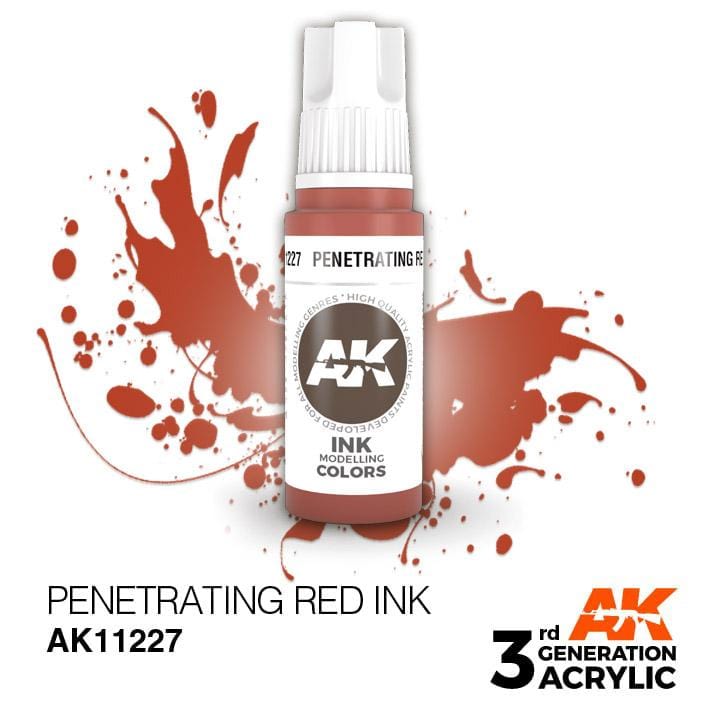 AK Acrylic 3G Ink - Penetrating Red ( AK11227 )