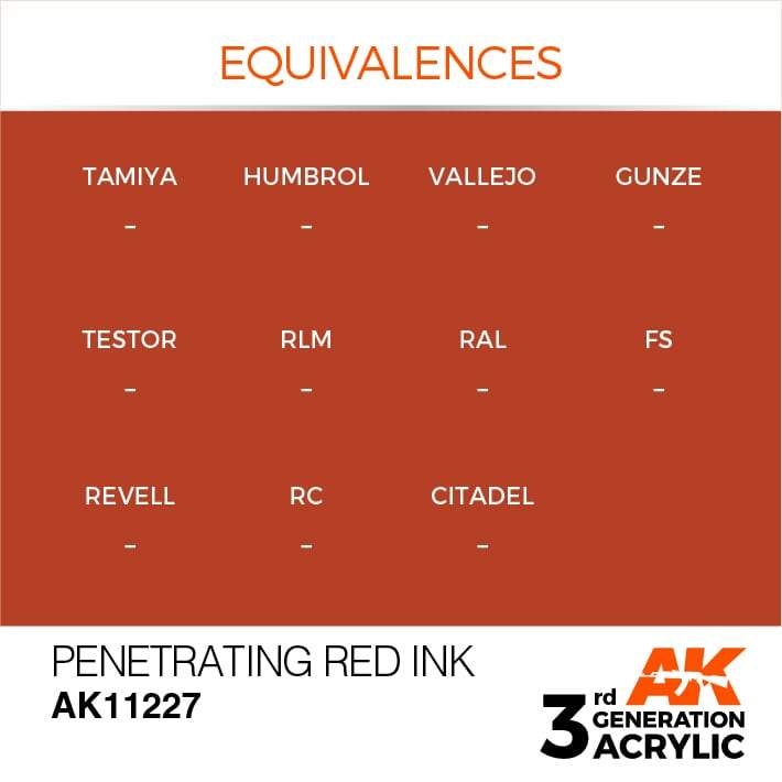 AK Acrylic 3G Ink - Penetrating Red ( AK11227 )