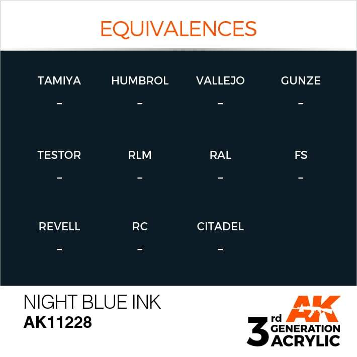 AK Acrylic 3G Ink - Night Blue ( AK11228 )