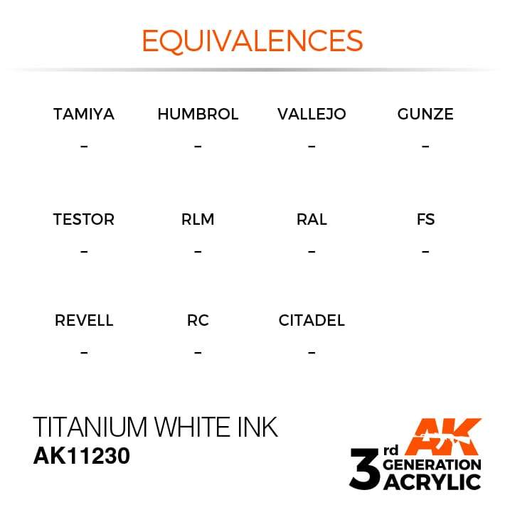 AK Acrylic 3G Ink - Titanium White ( AK11230 )