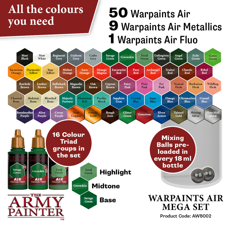 Army Painter Warpaints Air Mega Set ( AW8002 )