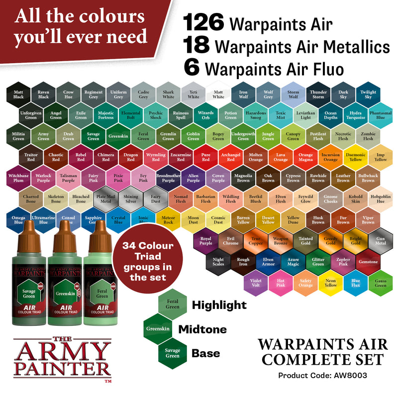 Army Painter Warpaints Air Complete Set ( AW8003 )