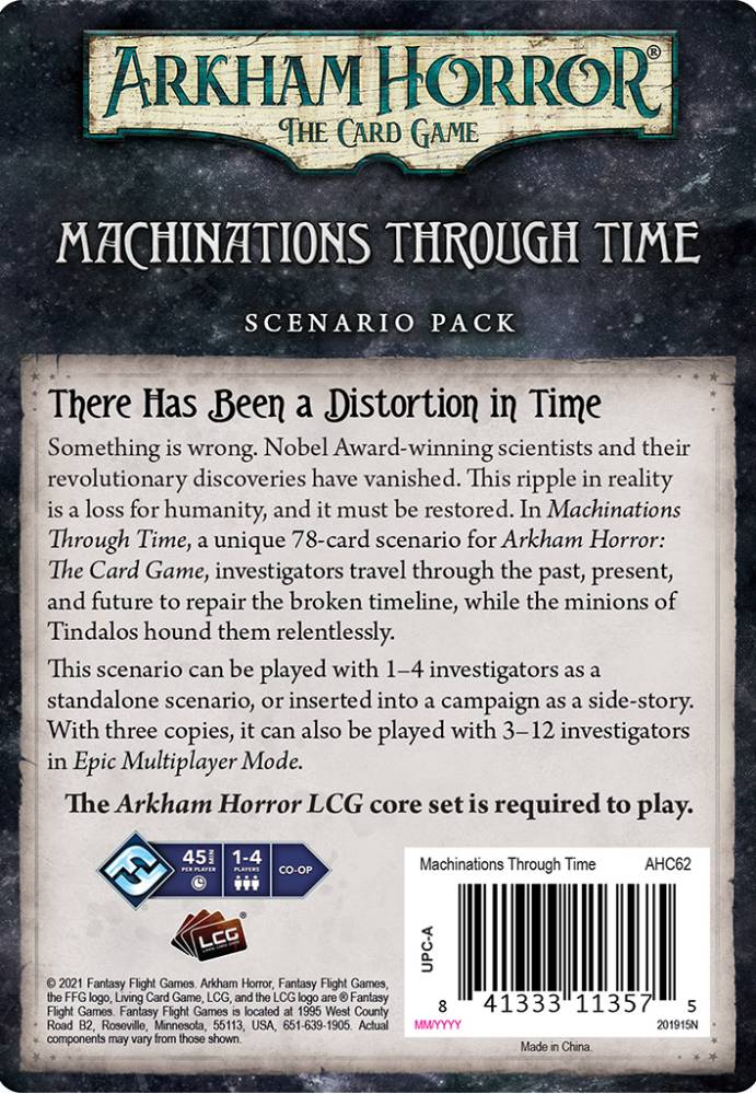 Arkham Horror LCG - Machinations Through Time Scenario Pack