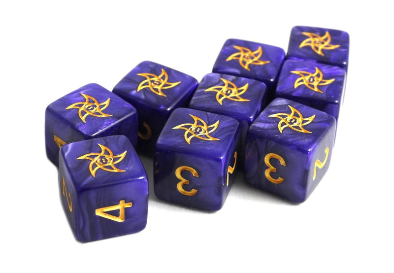 Elder Dice - 9 D6 Astral Elder Sign - Mystic Purple (ED6-A11)