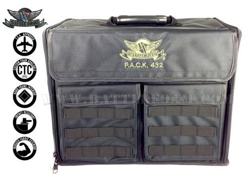 Battlefoam Bag PACK 432 Pluck Foam Molle Horizontal Load Out Black (BF-BB432MB-PFH)