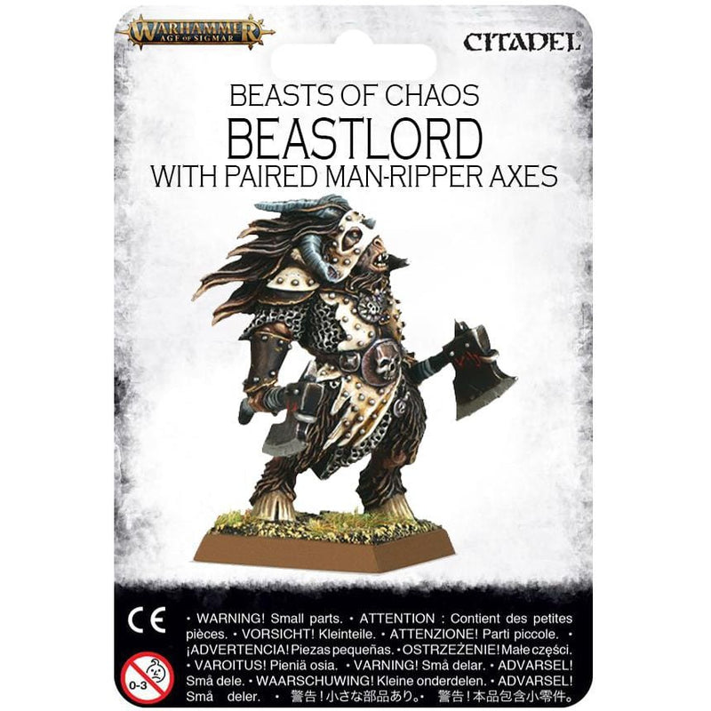Beasts of Chaos Beastlord with Paired Man-Ripper Axes ( 6007-W ) - Used