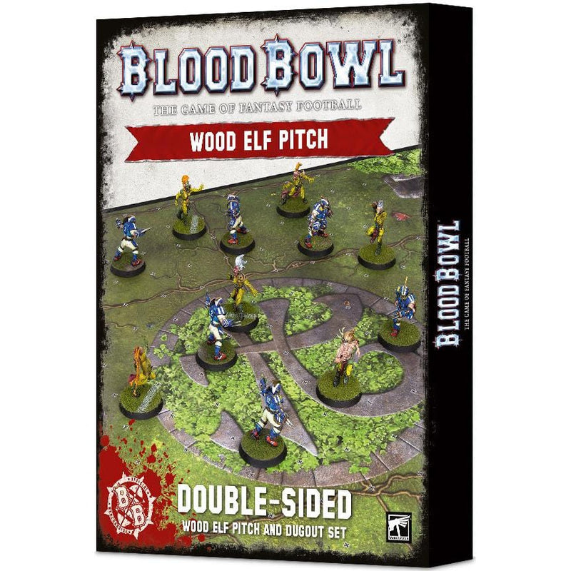 Blood Bowl Pitch - Wood Elf Team Pitch & Dugouts ( 200-68-N ) - Used