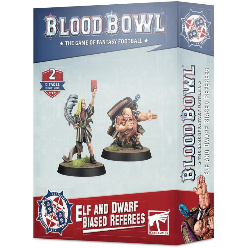 Blood Bowl - Elf & Dwarf Biased Referees ( 202-16 ) - Used
