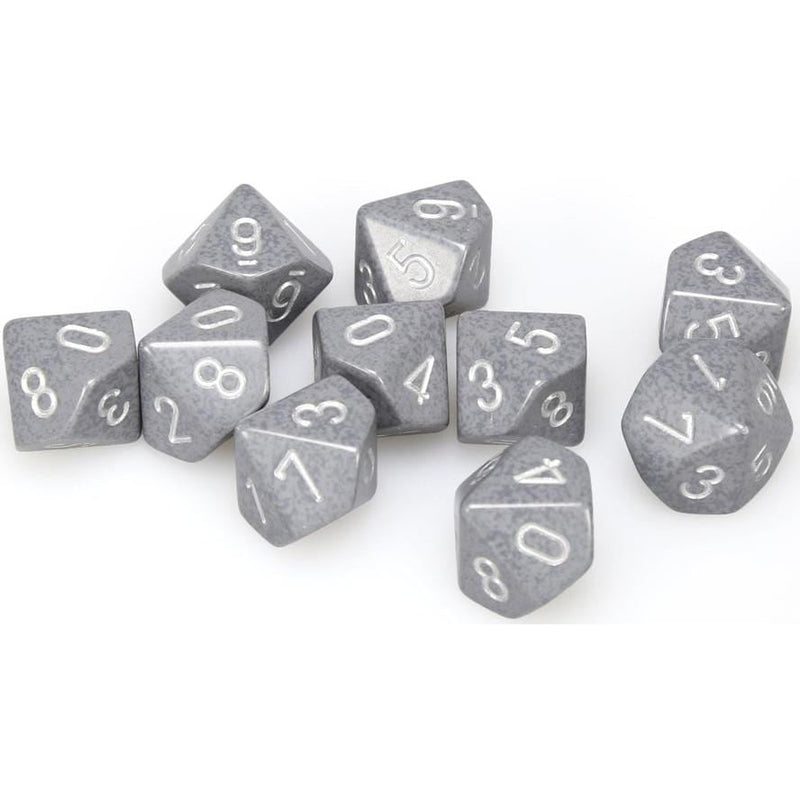 10 D10 Speckled Dice Hi Tech - CHX25140 - Abyss Game Store