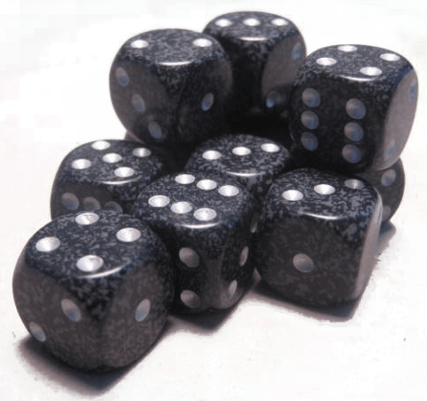 12 D6 Speckled 16mm Dice Ninja - CHX25718 - Abyss Game Store