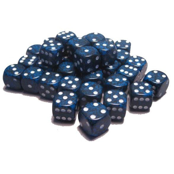 36 D6 Speckled 12mm Dice Stealth - CHX25946