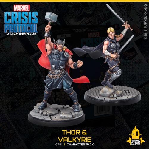 Marvel Crisis Protocol - Thor & Valkyrie ( CP11 ) - Used