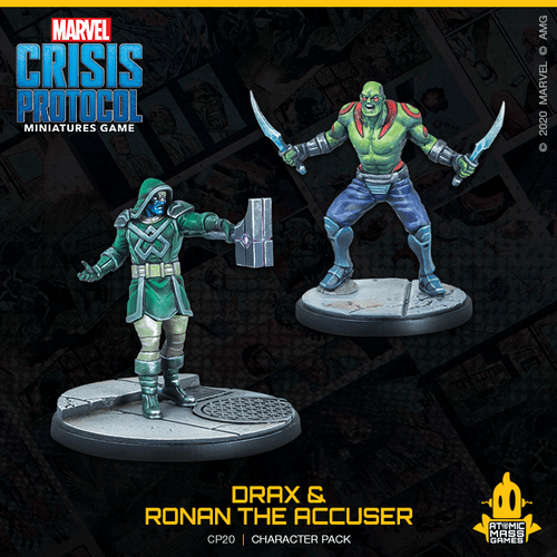 Marvel Crisis Protocol - Drax & Ronan The Accuser ( CP20 ) - Used