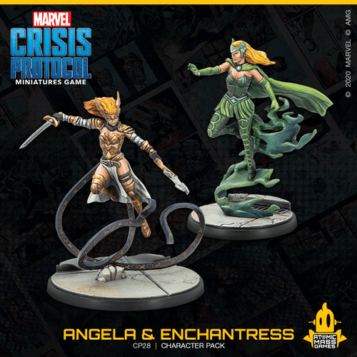 Marvel Crisis Protocol - Angela & Enchantress ( CP28 ) - Used