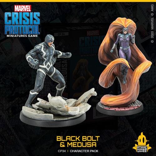 Marvel Crisis Protocol - Black Bolt & Medusa ( CP34 ) - Used