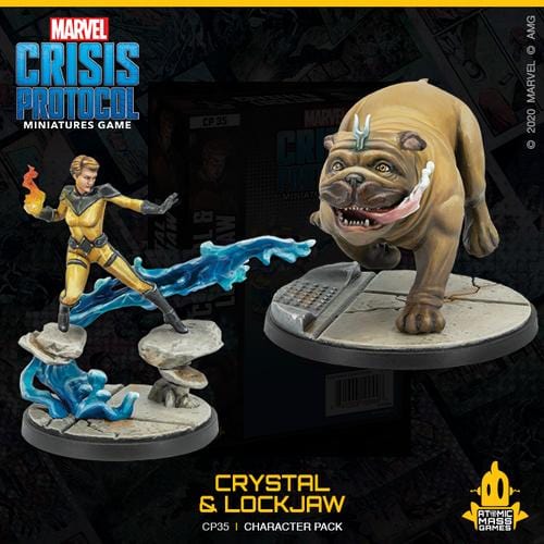 Marvel Crisis Protocol - Crystal & Lockjaw ( CP35 ) - Used