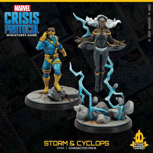 Marvel Crisis Protocol - Cyclops & Storm ( CP41 ) - Used