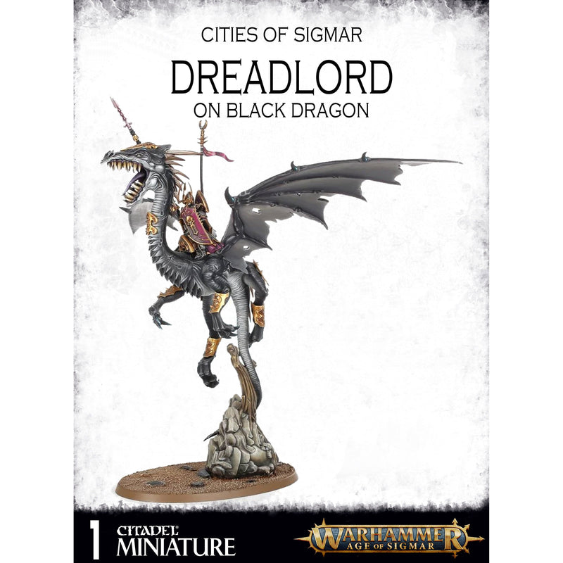 Cities of Sigmar Dreadlord / Sorceress On Black Dragon ( 85-09-W ) - Used