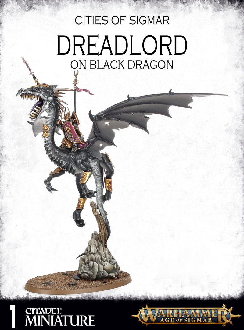 Cities of Sigmar Dreadlord / Sorceress On Black Dragon ( 85-09-W )