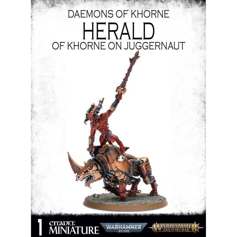 Daemons of Khorne Herald of Khorne on Juggernaut ( 5017-W )