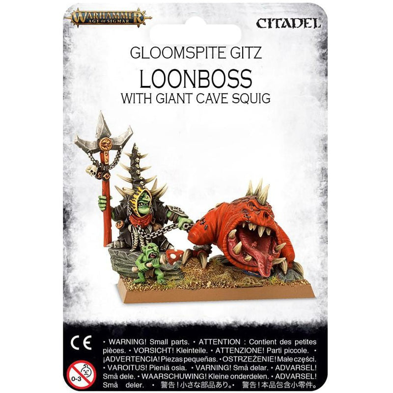 Gloomspite Gitz Loonboss with Giant Cave Squig ( 9012-W ) - Used