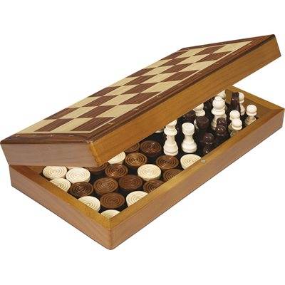 Wooden Chess & Checkers / Jeu d'échecs et de dames en bois