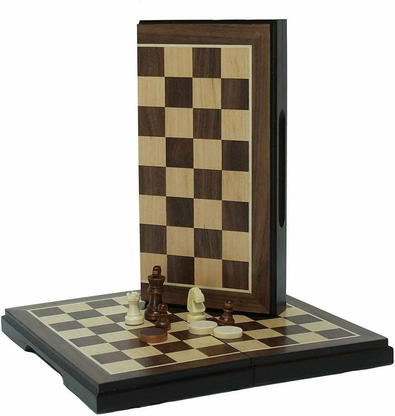 Magnetic Folding Chess & Checkers Set