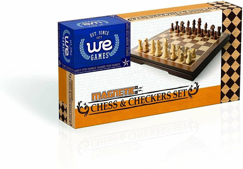 Magnetic Folding Chess & Checkers Set