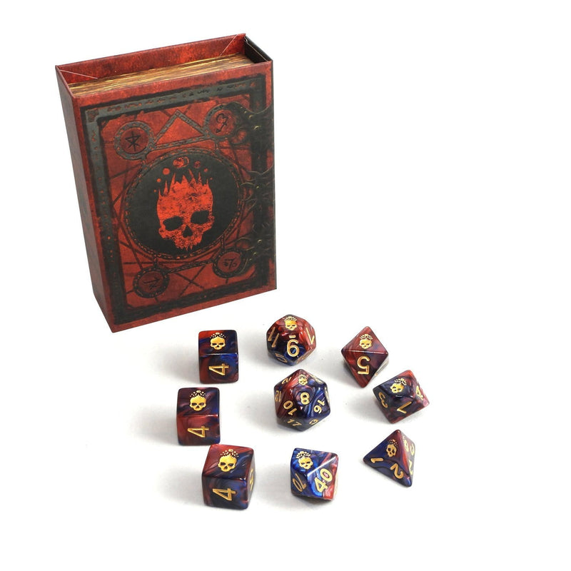 Elder Dice - 9 Polyhedral Dice Set The Mark of the Necronomicon - Blood and Magick