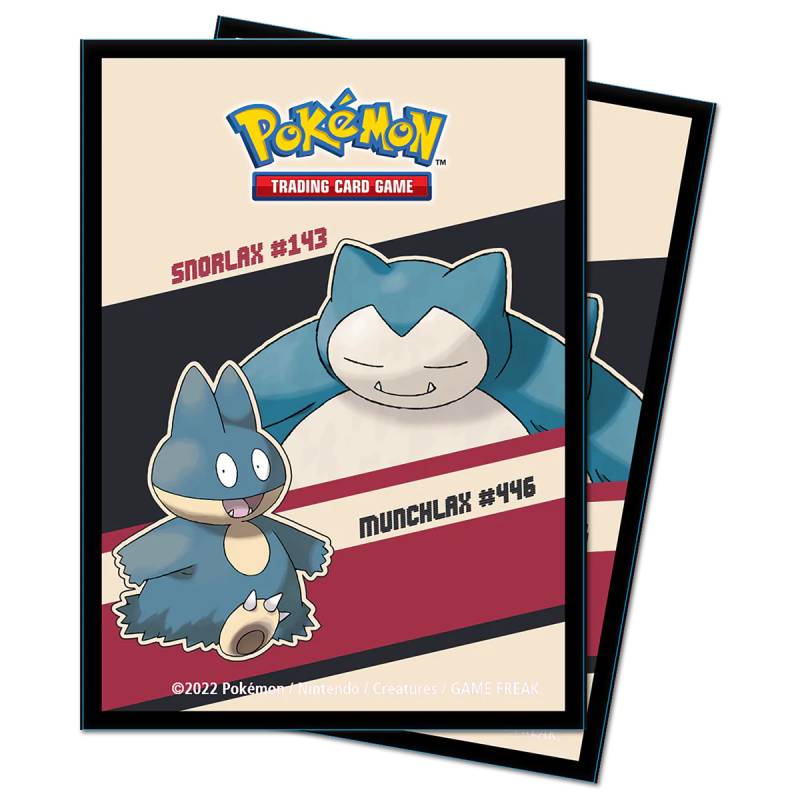 Pokemon Snorlax and Munchlax Deck Protector Sleeves - Standard Size (65)