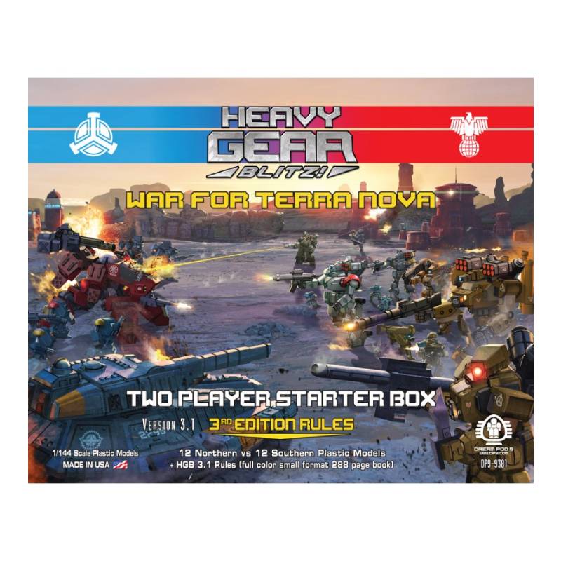 Heavy Gear Blitz - War For Terra Nova - Two Player Starter Box - Includes Small Format HGB 3.1 Rules