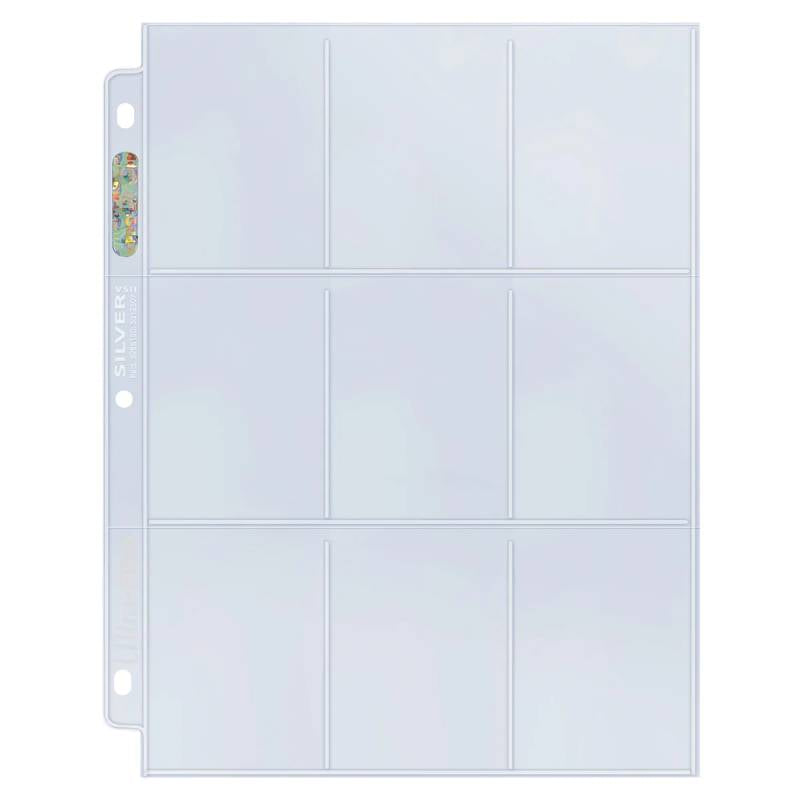 Ultra Pro (9-Pocket Silver Series 100 Count) Pages for Standard Size Cards