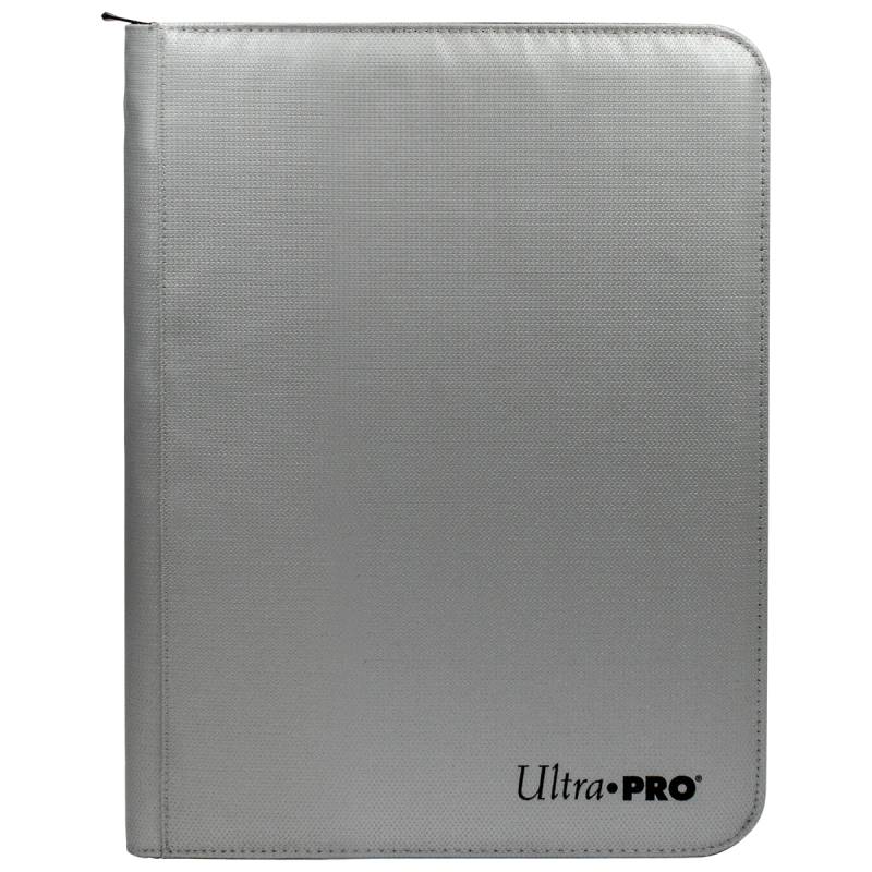 Ultra PRO 9-Pocket Zippered PRO-Binder: Silver Made With Fire Resistant Materials