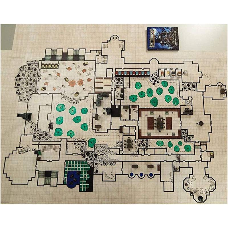 D&D: Mega Game Mat - 1" Square and 1" Hexes