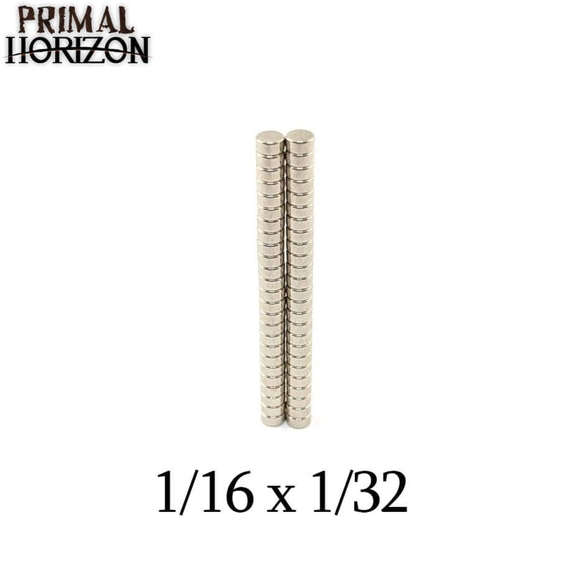 Primal Horizon Magnets - 1/16" x 1/32" Disc Magnets (50)